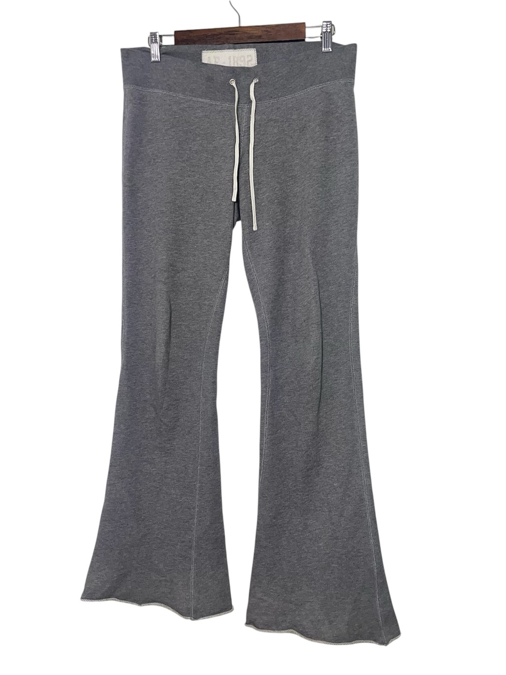 Abercrombie & Fitch Y2K Gray Flare Sweatpants Low Rise Drawstring Wide Leg S